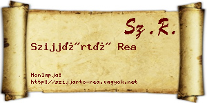 Szijjártó Rea névjegykártya